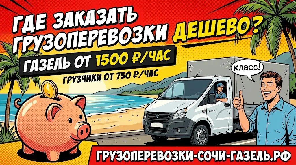 Тарифы грузоперевозок на Газели по районам Сочи