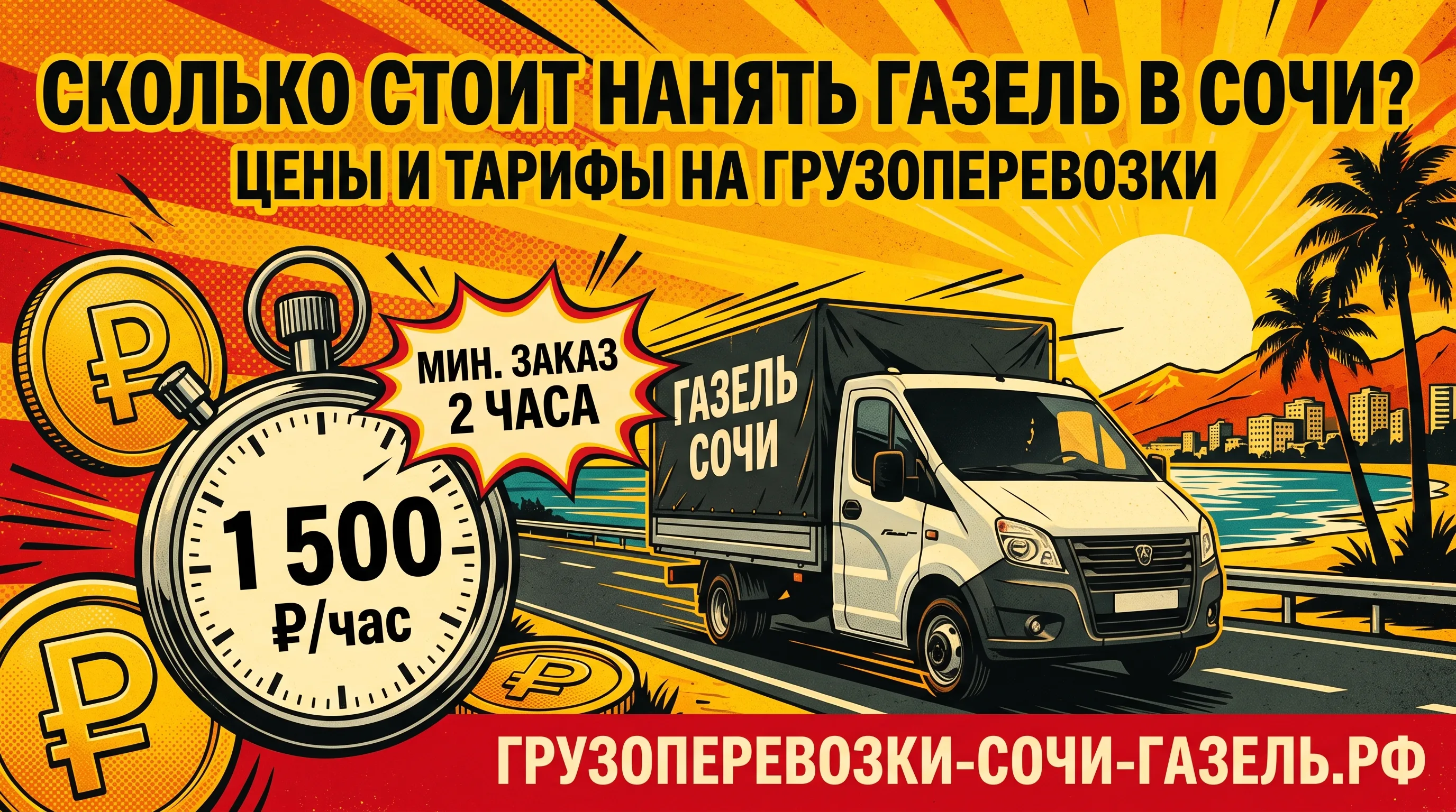Сколько стоит нанять Газель в Сочи: цены и тарифы